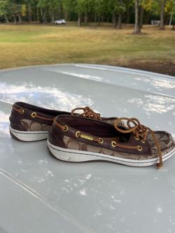 Coach Signature Boat Shoes