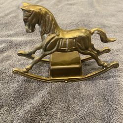 Musical Brass Rocking Horse 