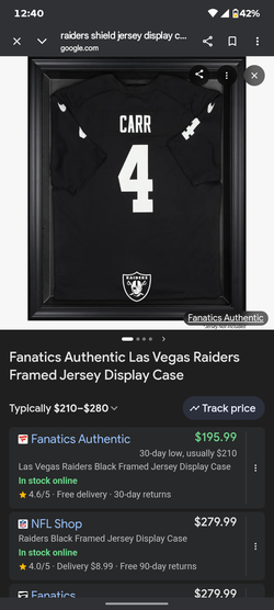 Raiders Jersey display case