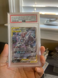 2019 POKEMON SM BLACK STAR PROMO SM191 FULL ART/MEWTWO & MEW GX POWER PARTNERSHIP TINS