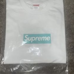Brand New  Supreme Tiffany & Co. Box Logo Tee White size S