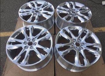 20” GMC ACADIA CHEVY TRAVERSE ENCLAVE POLISHED FACTORY OEM GM RIMS BRAND NEW SET WE FINANCE