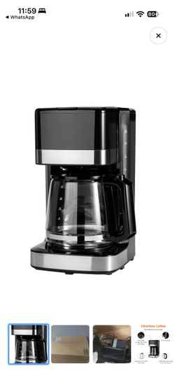 Like New, Used Once Only — 12-Cup Drip Coffee Maker, Glass Carafe, Auto Shut-Off