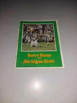 VINTAGE NOTRE DAME VS MICHIGAN STATE OCTOBER 6, 1973 FOOTBALL PROGRAM