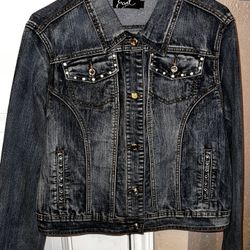 Brand New Jean Jacket  Earl Brand With A Little Bling 