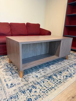 Coffee table with storage cubbies