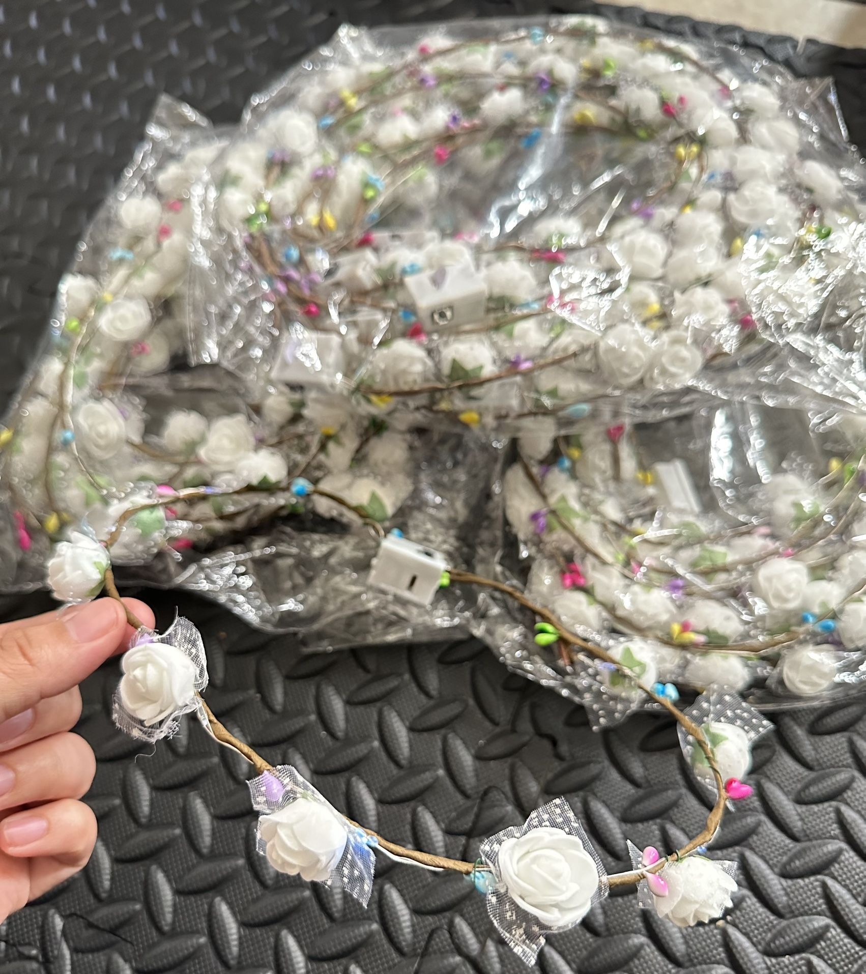 35 Pcs LED Flower Crowns Light up Flower Crown Bulk Headbands Headpieces