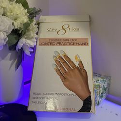 Creation flexible tabletop jointed practice hand for nails