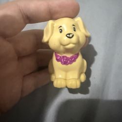 Fisher Price Little People Veterinarian Barbie Tan Puppy W/ Collar