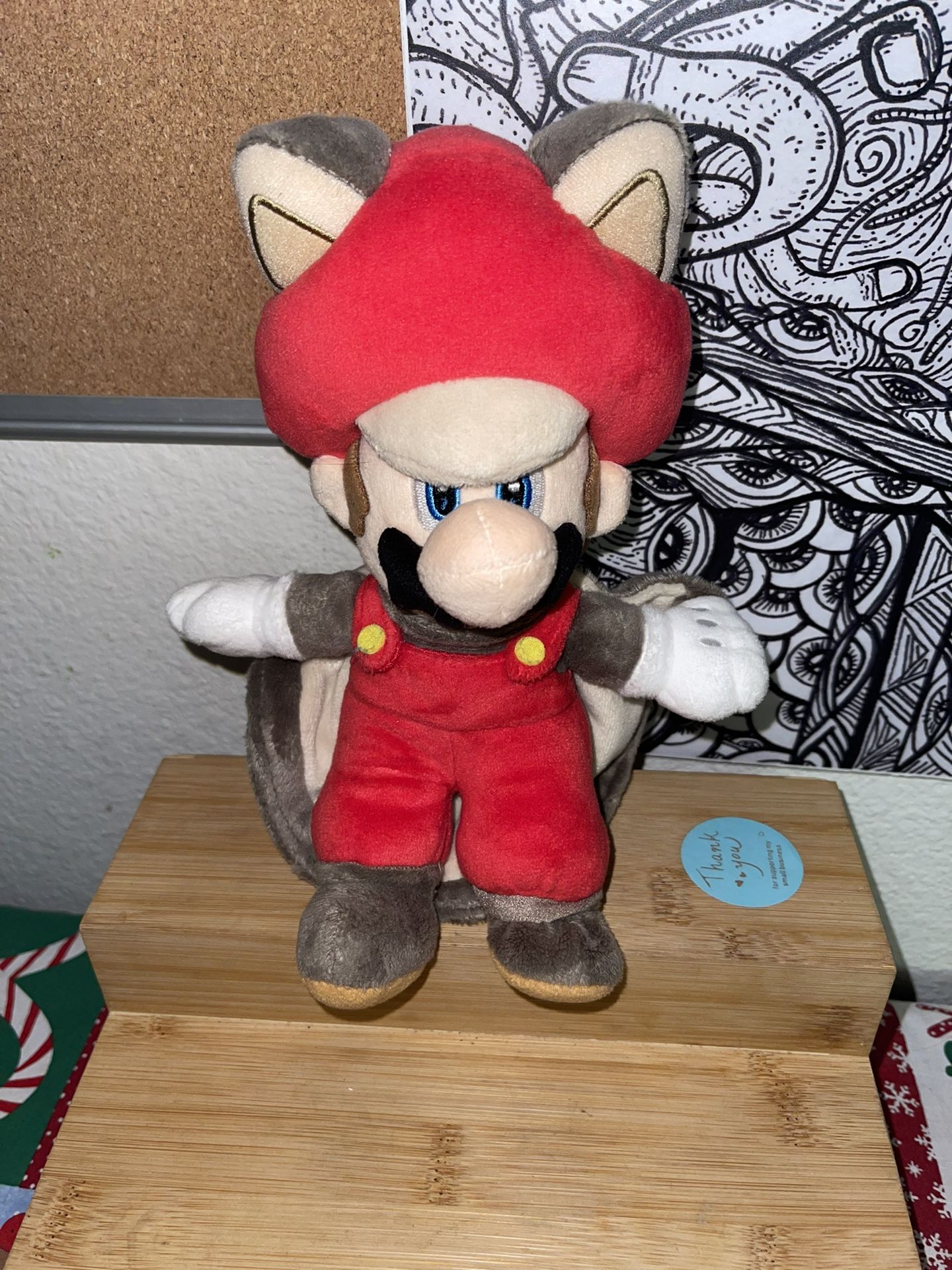Super Mario Bros Flying Squirrel Mario 9" Plush Doll