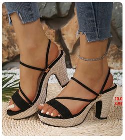 NEW Strappy Woven Heels