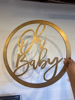 Oh Baby wood sign