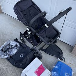 Bugaboo Chameleon Stroller With Extras Black, Blue, Pink