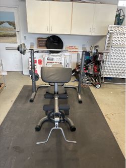 Bench press and weights