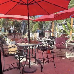 Patio Table Barstool Chairs 