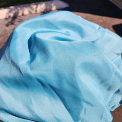 6 Rectangular Teal/Light Blue tableclots