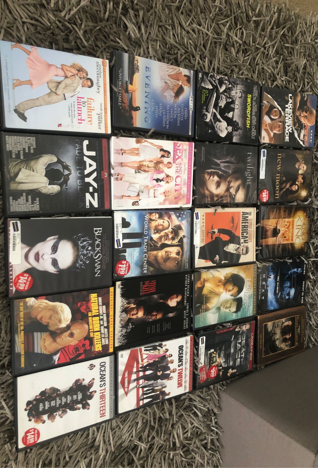 20 DVD MOVIES SEEN ONLY ONCE