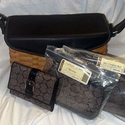 Longaberger Basket Purse With Accessories