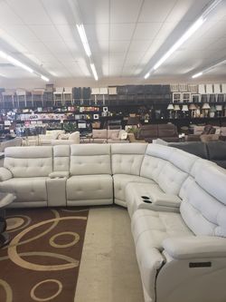 Power Leather Sectional