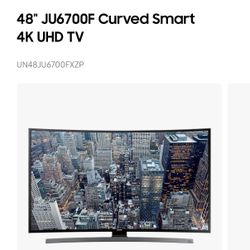 48" Curved Smart 4K UHD TV