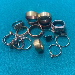Mix  Size Rings different type of metal