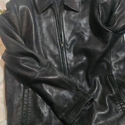 Mens Leather Jacket XXL
