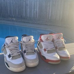 Jordan 4s military black and fire reds