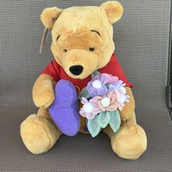 Disney Winnie The Pooh Mothers Day Plush With Flowers