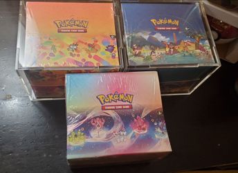 Pokemon Sealed 151, Crown Zenith and Paldean Fates Mini Tin Display