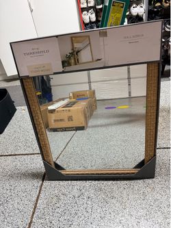 NEW MIRROR  24” x 30” WOVEN FRAME THRESHOLD