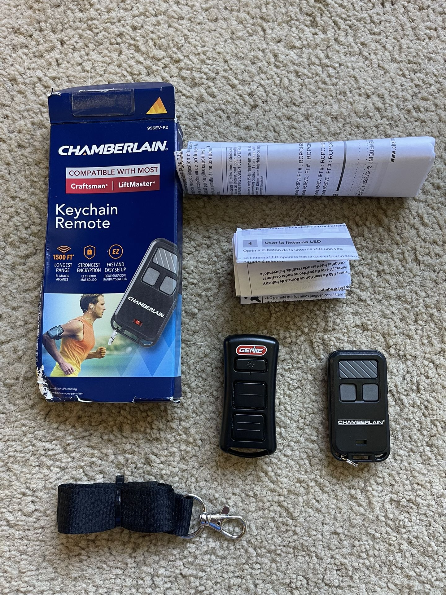 Genie & Chamberlain Keychain Garage Door Remotes