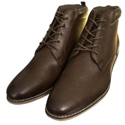 London Fog Boots Mens Size 13M Brown Memory Foam New w/box