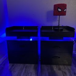 Black Led Night Stands 