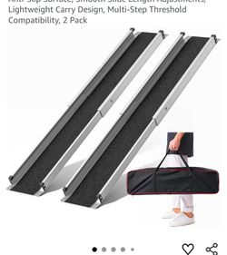 5FT Telescoping Aluminum Portable Wheelchair Ramp with Bag, 600LBS