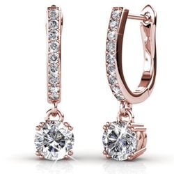 Cate & Chloe McKenzie 18k White Gold Dangling Earrings 