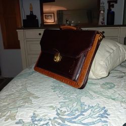   Leather Briefcase made By: Bellerose