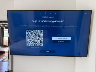 50” Samsung Smart TV + Full-Motion Wall Mount