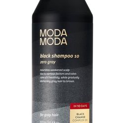 MODA MODA Zero Gray Black Shampoo 10.5 Natural Darkening Color for Hair
