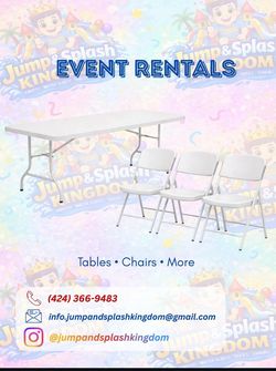Party supply tables,chairs