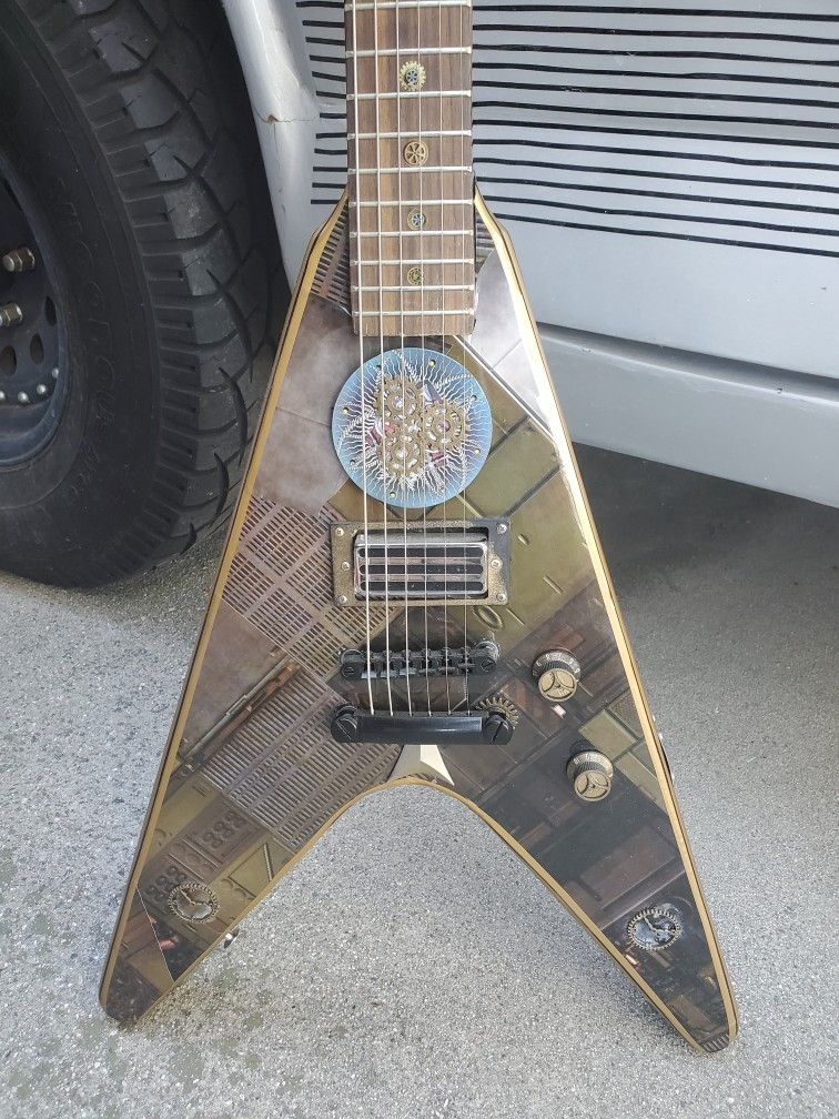 V Custom Steam Punk Guitar