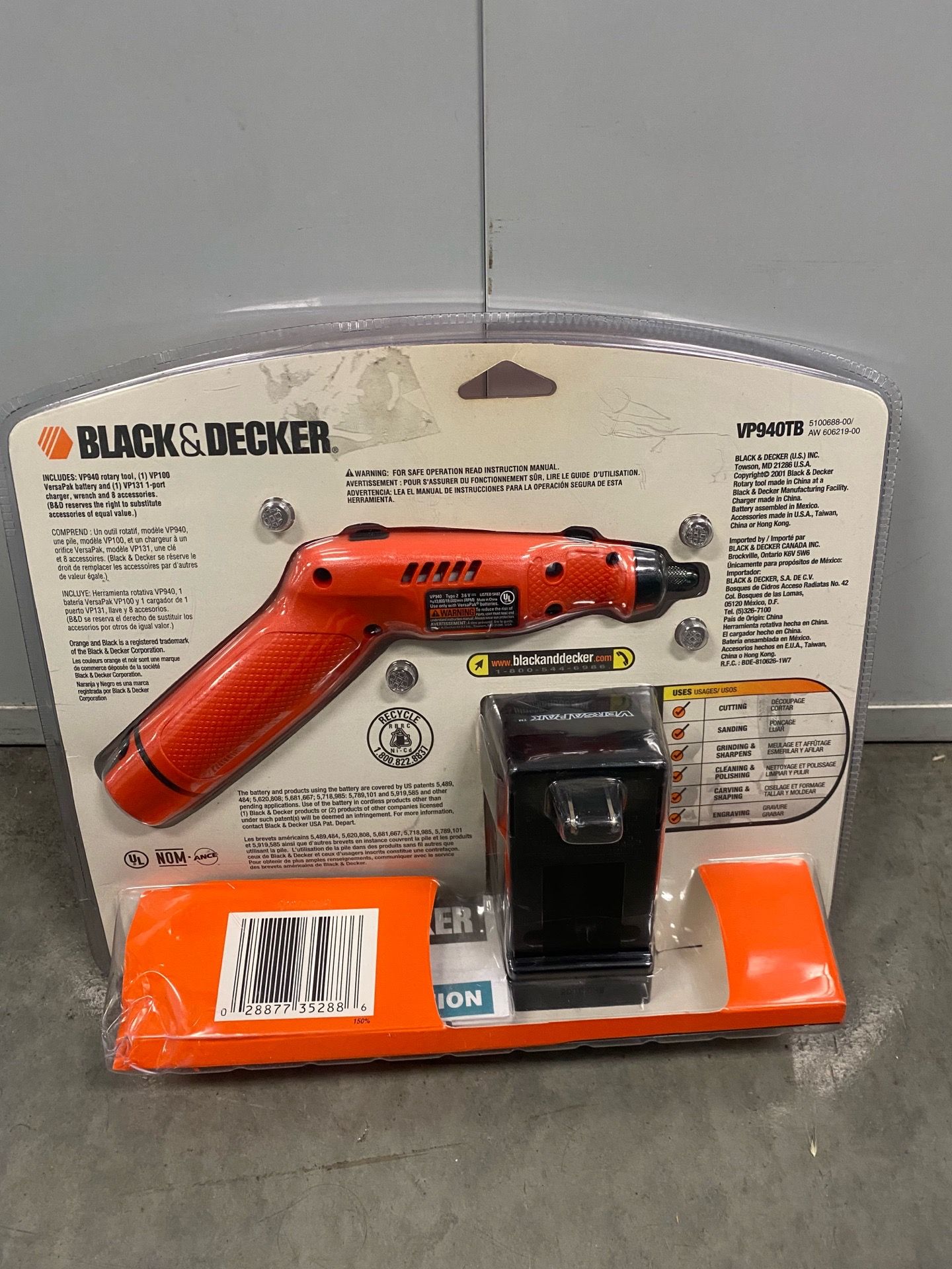 Black & Decker Wizard High Speed Cordless Rotary Tool 8 Accessory Model