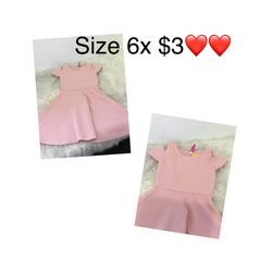 Dress Great Condition For Girls Size 6x 🌸🌸🌸firm Price 