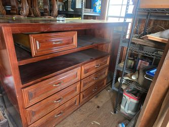 Custom living room cabinet with wine refrigerator