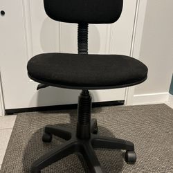 Black Rolling Chairs, Set Of 3