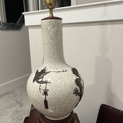 19th Century Chinese Porcelain Vase Turned Lamp
