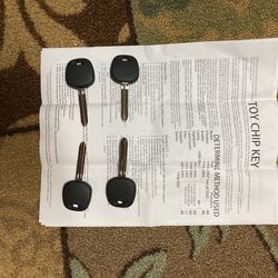 TOYOTA CHIP KEYS