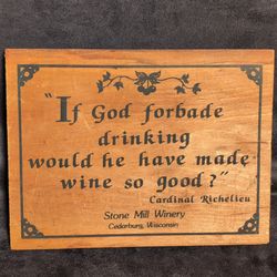 Wine/Religious Wooden Sign