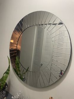 Large Round Decorative Wall Mirror