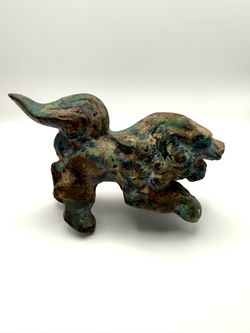 Vintage Chinese Cast Iron Guardian Foo Dog
