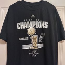 🏀Go Spurs Go 2014 Champions Shirt XL Preowned San Antonio Adidas BG22